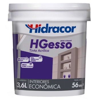 TINTA LTEX FOSCO HIDRACOR HGESSO BRANCO 3,6L